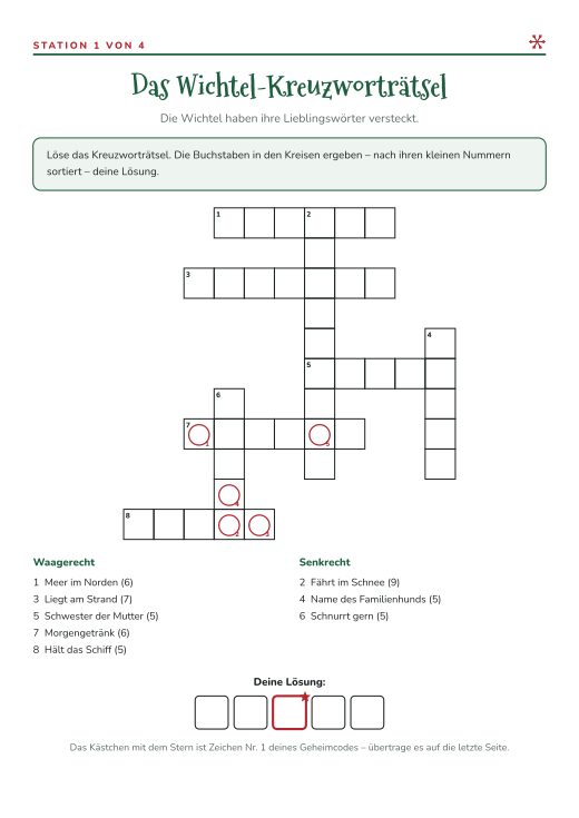 Beispielseite im gewählten Design